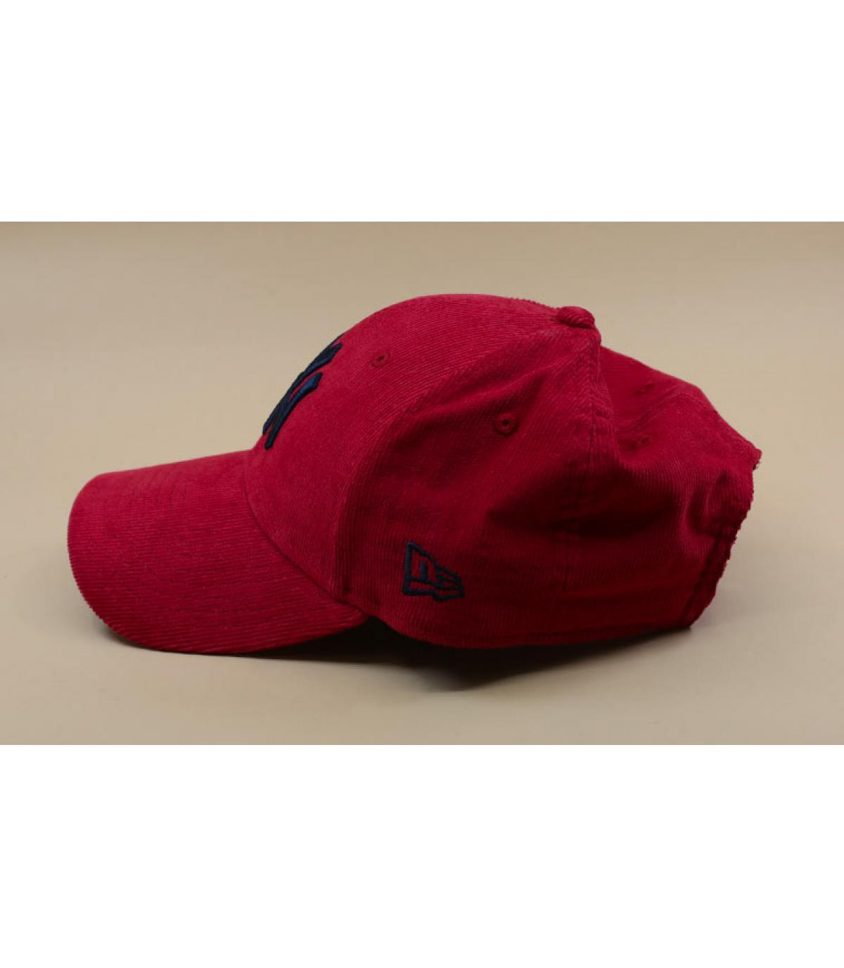 Red Codro Wool Cap red corduroy NY cap - Cord Pack 940 NY burgundy navy New Era : Headict