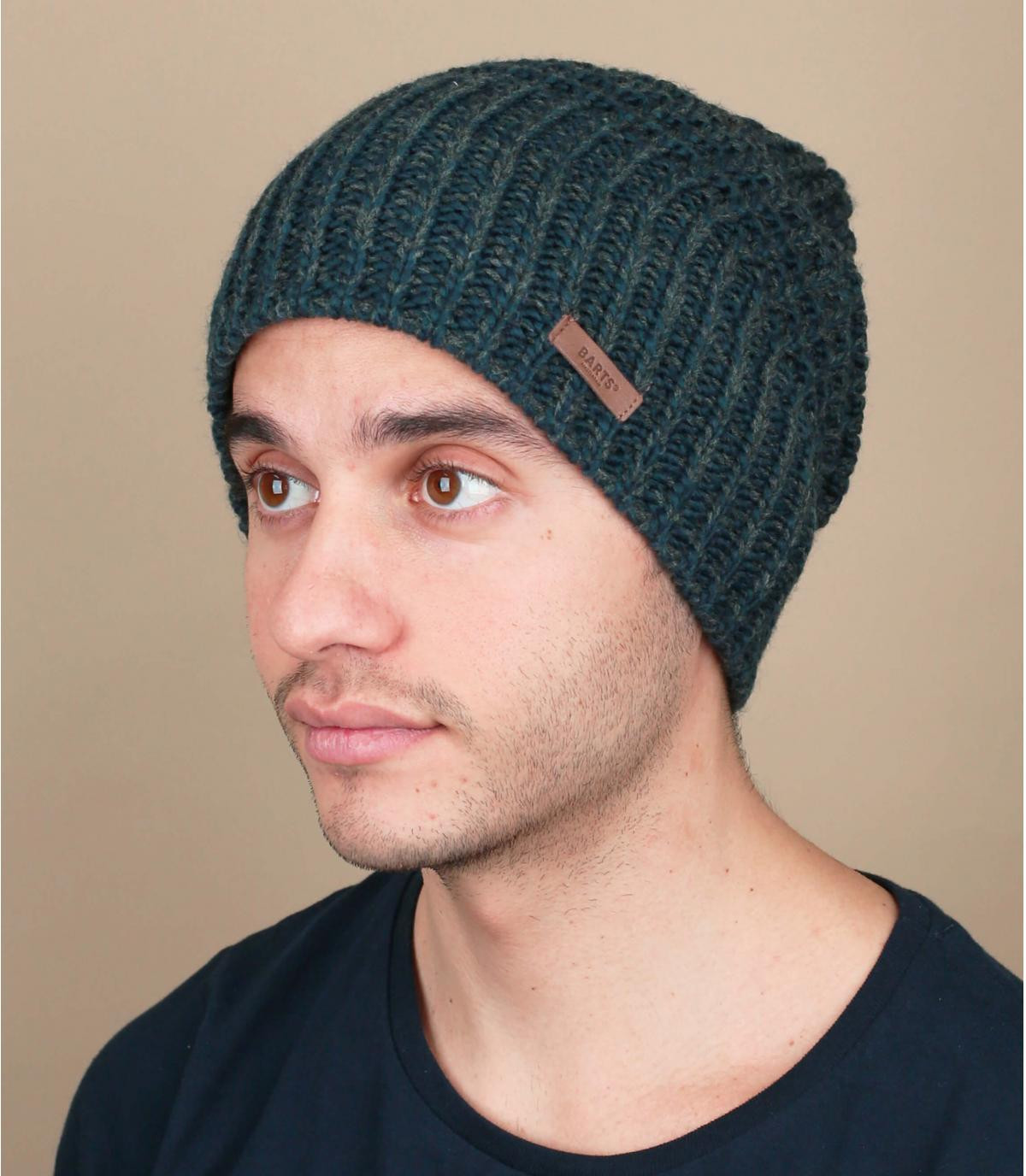 blue long beanie lined - Evron Beanie 