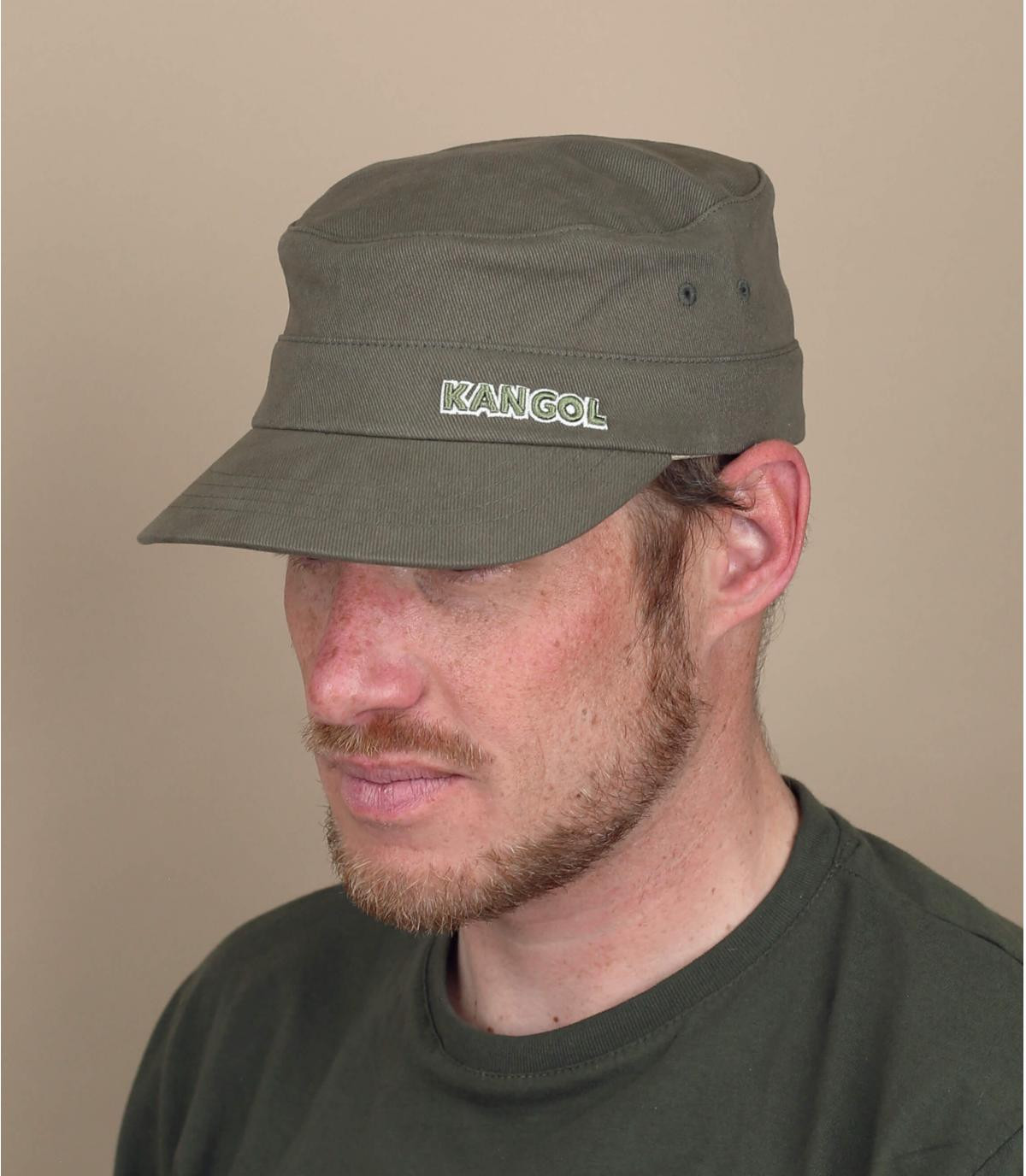 casquette militaire vert Kangol - Cotton Twill Army green Kangol : Headict