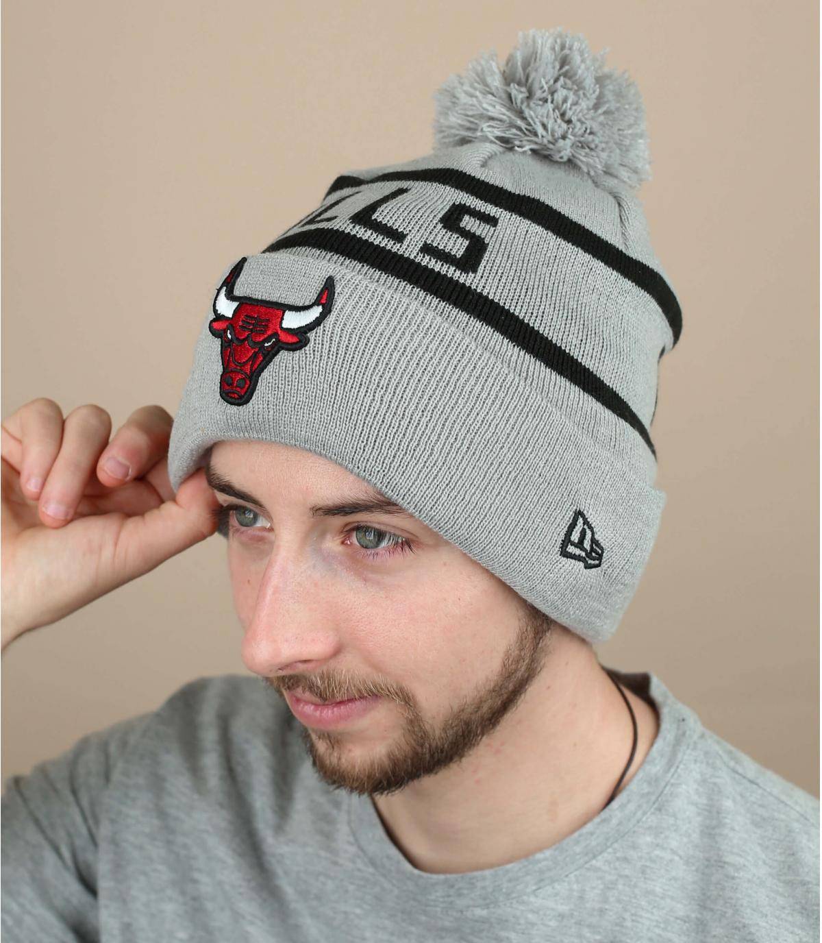 New Era Chicago Bulls Chyt Jake Cuff Youth Beanie Grey