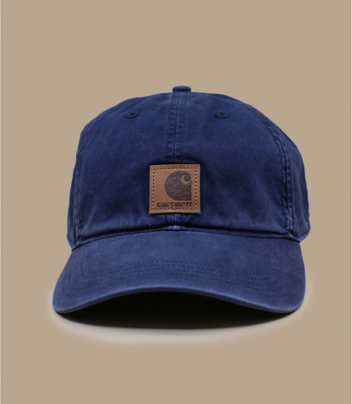 cap curve Carhartt bleue patch Casquette odessa blue stone Headict