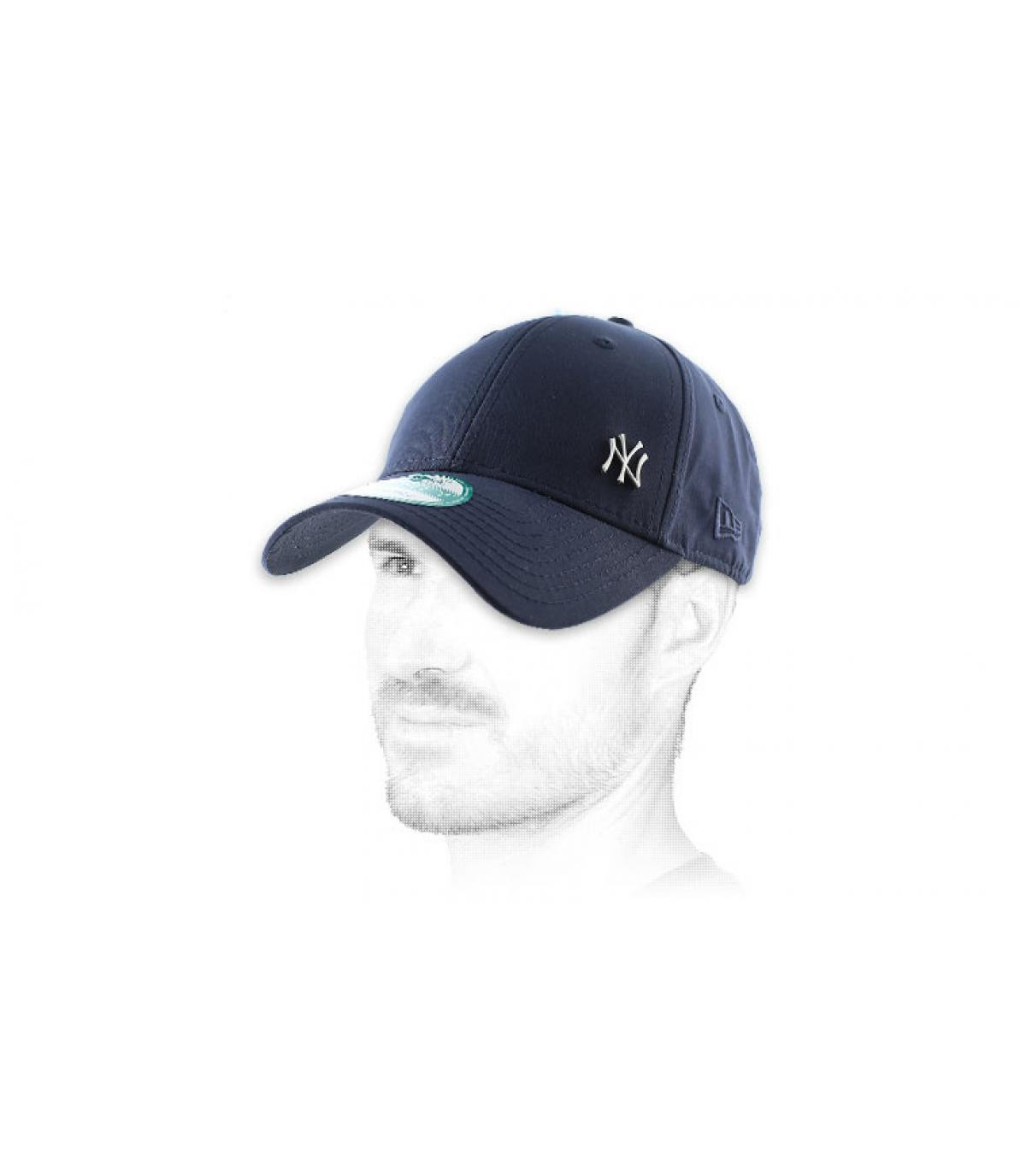 Trucker cap tiny NY MLB flawless logo NY navy New Era Headict - Main Image