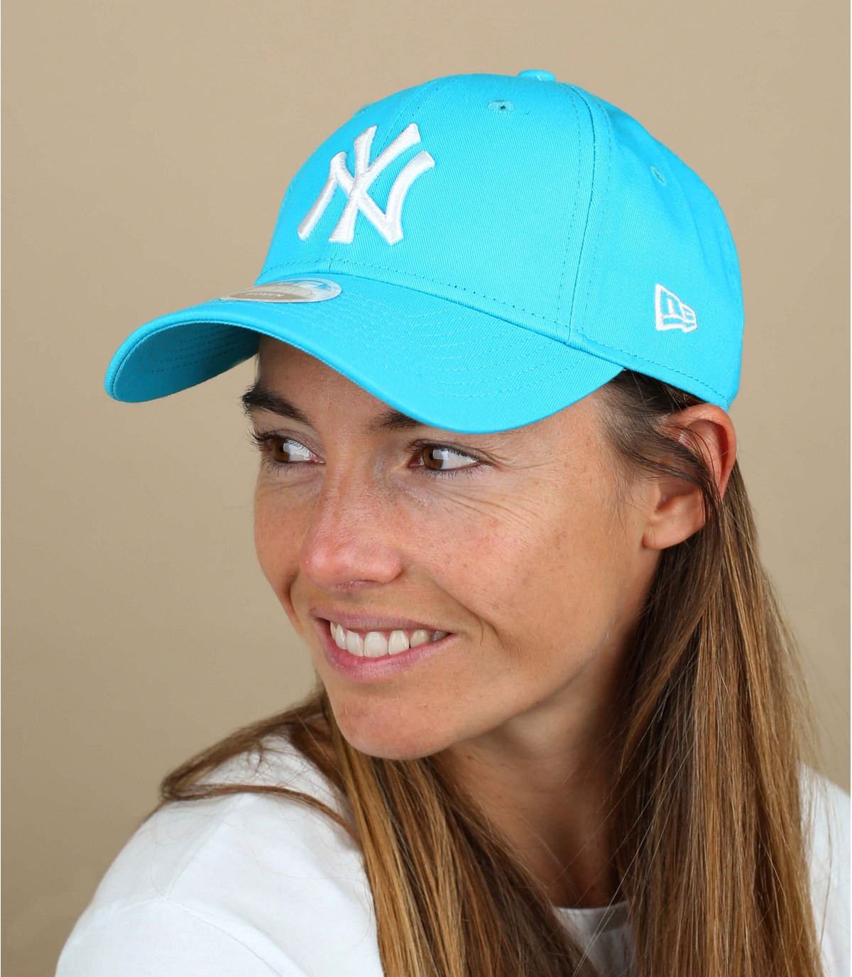 Womens turquoise NY cap Wmn League Ess 940 NY blue New Era Headict