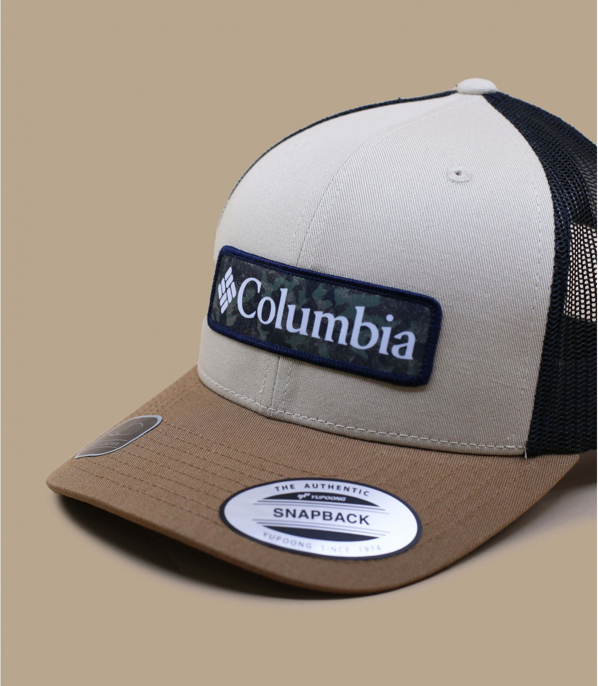 Trucker Camo Patch ancient fossil navy delta