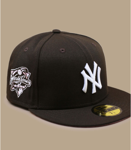 Fitted Yankees cap Side Patch 5950 NY Yankees walnut pink New Era Headict