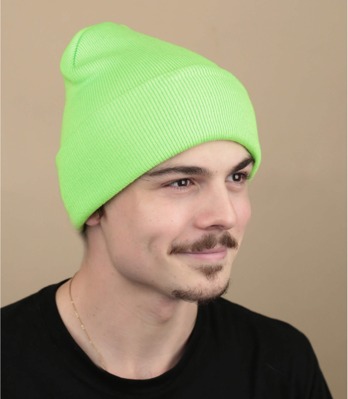 Beanie blank neon green