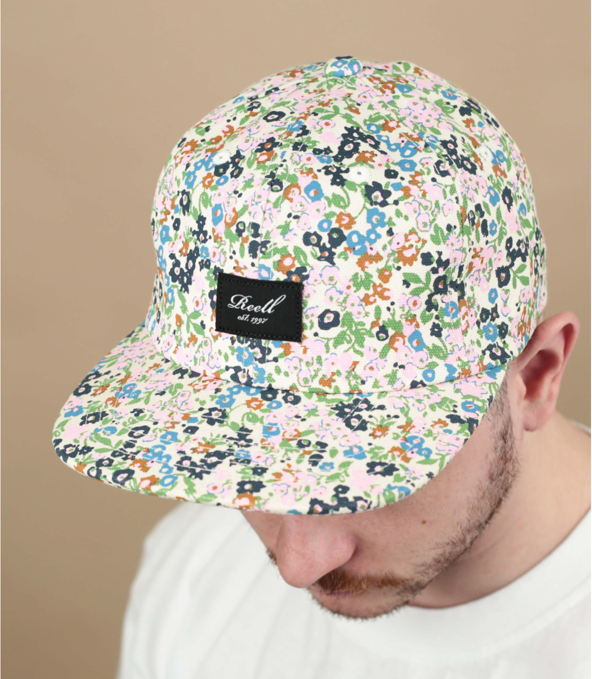 Cap six panel cap flowers reell Flat 6 Panel Cap floral peace