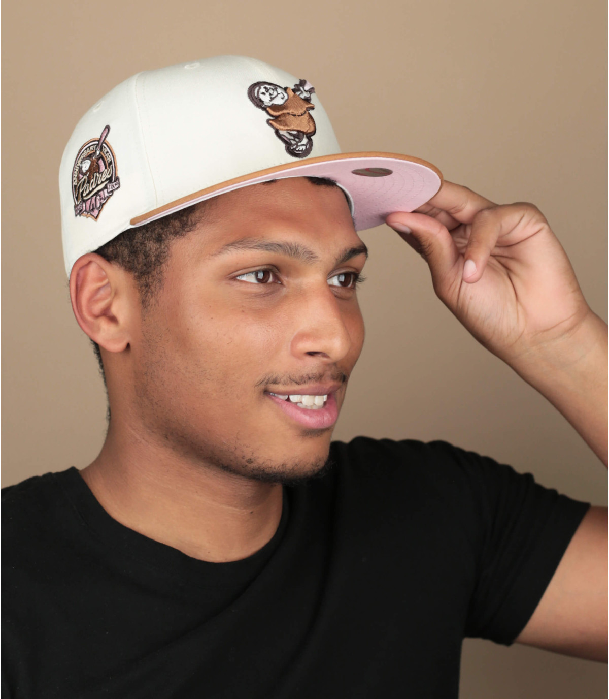 San Diego Padres beige fitted cap Side Patch 59Fifty San Diego