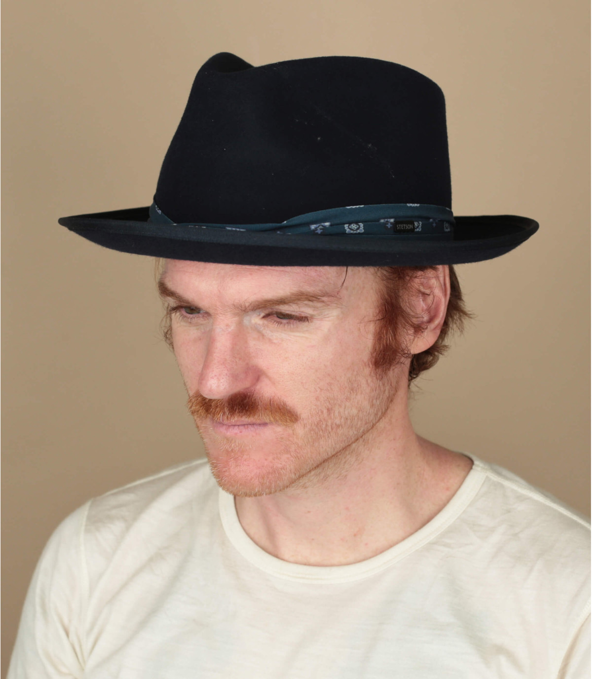 Dark blue fedora hat outlet