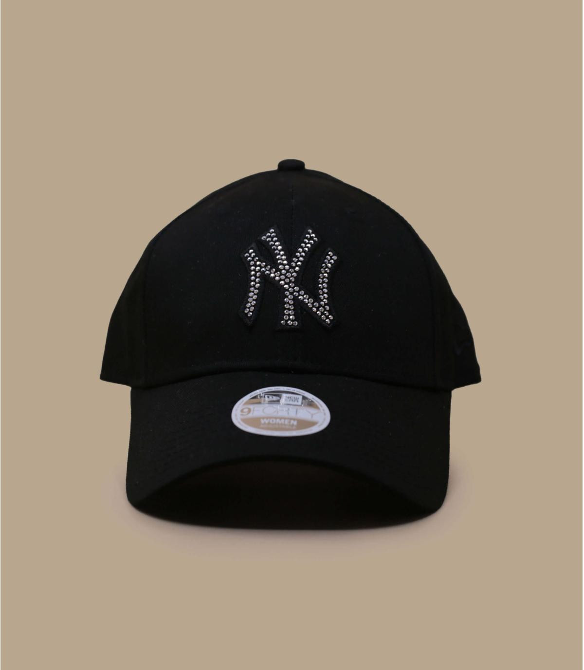 Women s black baseball cap NY Wmn Diamante Cap 9Forty NY black