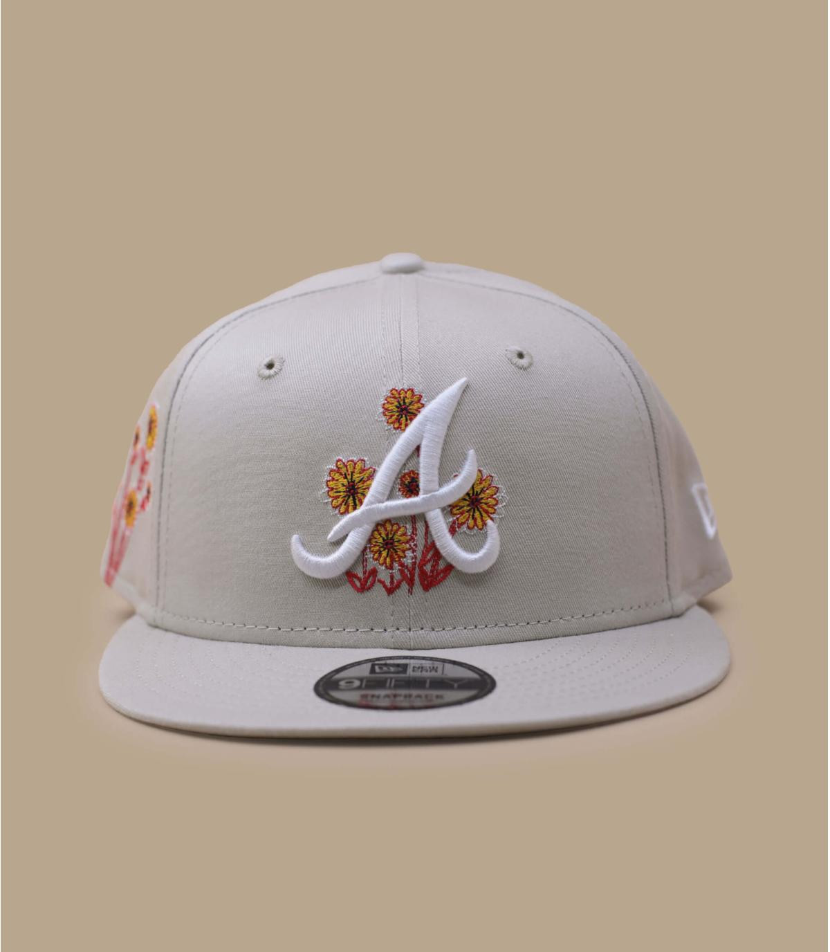 Atlanta snapback cap beige flowers - Flower Icon 9Fifty Cap