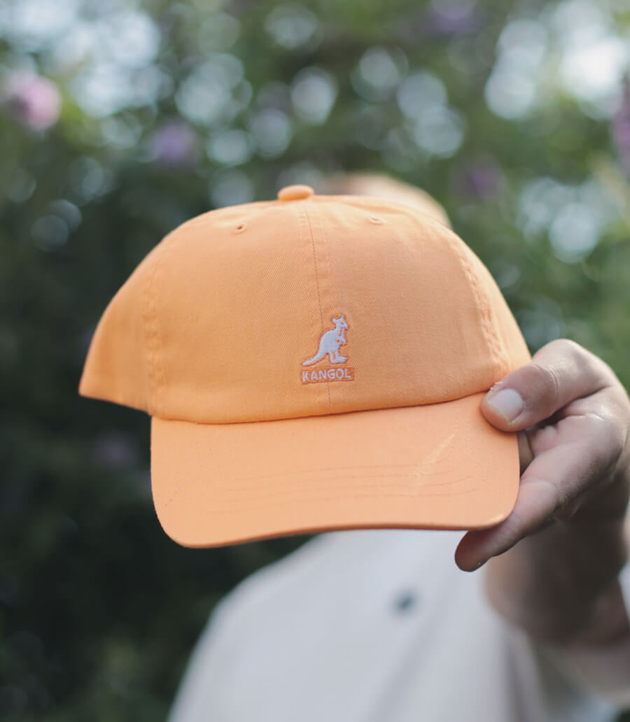 Washed Baseball Cap  papaya milk